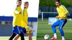 Boca presentó su indumentaria de entrenamiento (Foto: Boca vía Twitter)