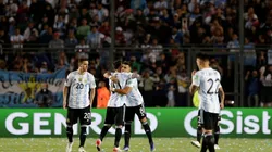 Lautaro Martínez, Nicolás Domínguez y Rodrigo De Paul celebraron la clasificación al Mundial de Qatar 2022.