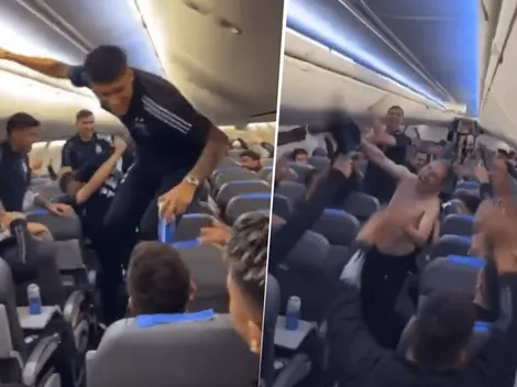 VIDEO | Descontrol en el avión de la Selección Argentina tras la clasificación a Qatar