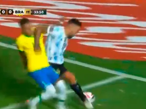 VIDEO | El VAR jugó para nosotros: el brutal codazo de Otamendi a Raphinha que el árbitro no vio