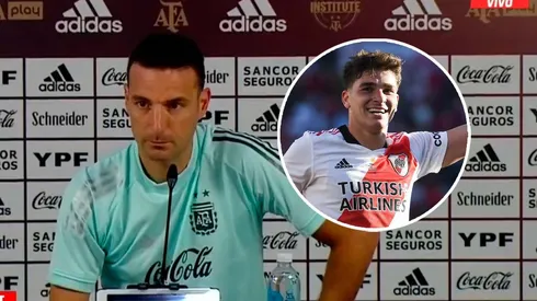 Lionel Scaloni habló de las molestias de Julián Álvarez (Foto: Getty Images y ESPN)