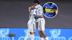 La foto de De Paul y Messi con un juvenil de Boca en la Selección