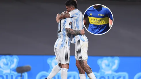La foto de De Paul y Messi con un juvenil de Boca en la Selección