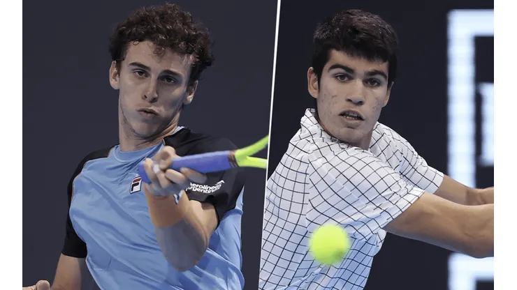 Juan Manuel Cerúndolo vs. Carlos Alcaraz por el Next Gen ATP Finals (Foto: Getty Images).