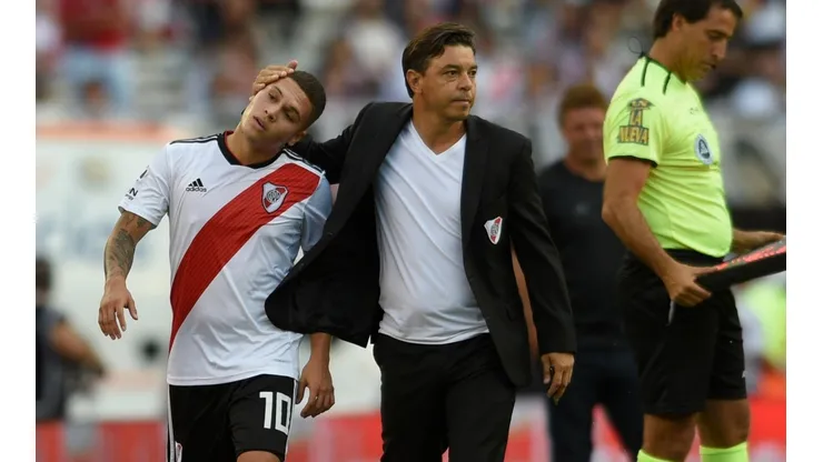 Juan Fernando Quintero y Marcelo Gallardo, River Plate (Foto: Getty Images)