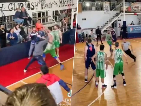 VIDEO | Reacción viral y escándalo en la liga de básquet: un jugador corrió a un árbitro para pegarle