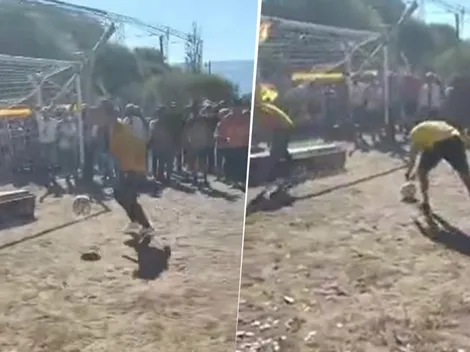 VIDEO | Insólito adiós: un arquero falleció y le patearon penales al cajón
