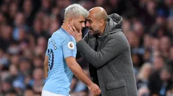 Agüero recibió el emocionante mensaje de Guardiola. (Getty)