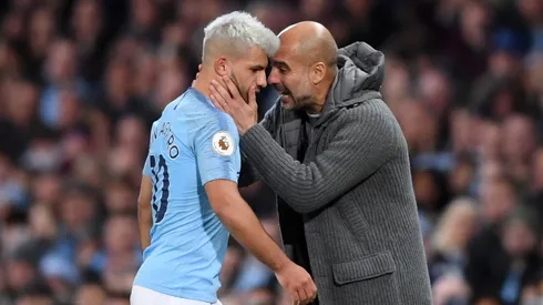 Agüero recibió el emocionante mensaje de Guardiola. (Getty)