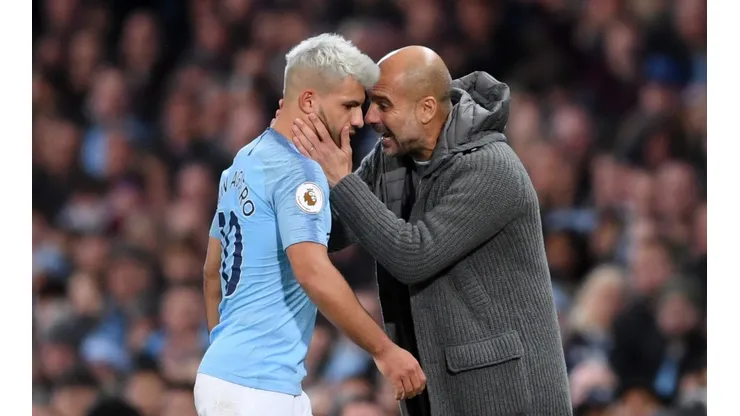 Agüero recibió el emocionante mensaje de Guardiola. (Getty)