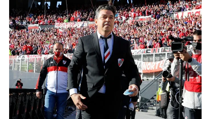 Marcelo Gallardo previo al Superclásico entre River y Boca en el Estadio Monumental (Foto: Getty)