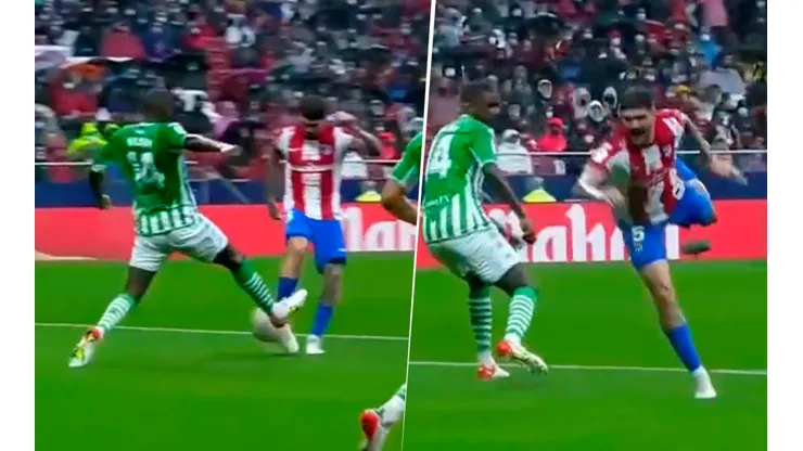 VIDEO | La brutal plancha que recibió De Paul en el Atlético Madrid