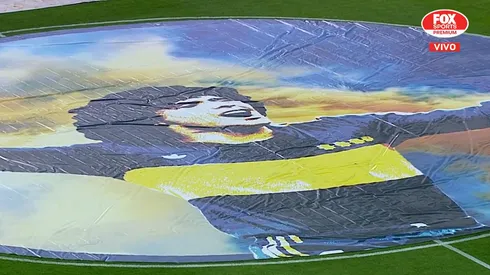 La Bombonera le rindió homenaje a Diego Maradona. (Fox Sports Premium)