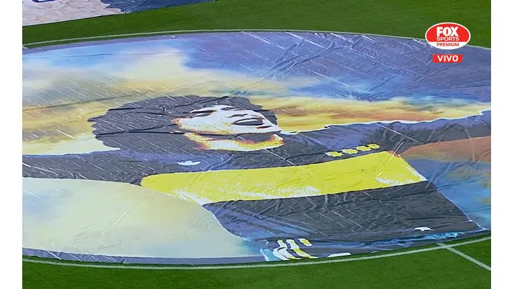 La Bombonera le rindió homenaje a Diego Maradona. (Fox Sports Premium)