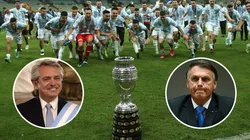 Alberto cargó a Bolsonaro por la Copa América.