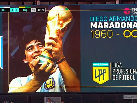 VIDEO | Maradona, eterno: el emotivo homenaje de la Liga Profesional en la cancha de Racing