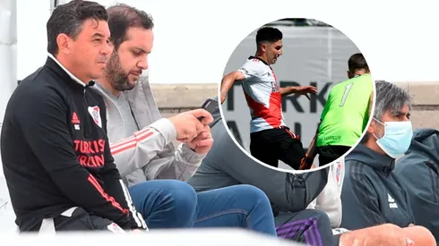 Marcelo Gallardo, presente en el partido de Reserva de River (Foto: River vía Twitter)