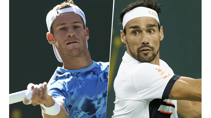 Diego Schwartzman vs. Fabio Fognini por el ATP 500 de Viena (Foto: Getty Images).