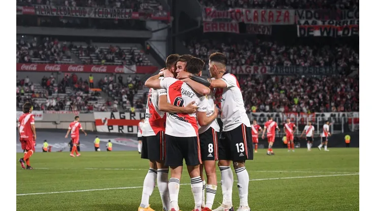 Agustín Palavecino tuvo una magnífica actuación en la goleada de River sobre Argentinos. (Getty)