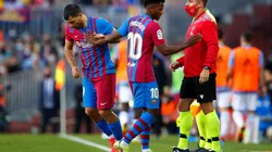 Sergio Agüero vivió su primer clásico entre Barcelona y Real Madrid. (Getty)