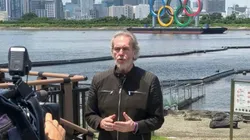 Gonzalo Bonadeo, en plena cobertura olímpica