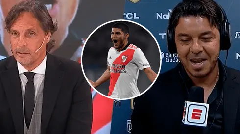 Gallardo reveló un error en la jugada del primer gol.