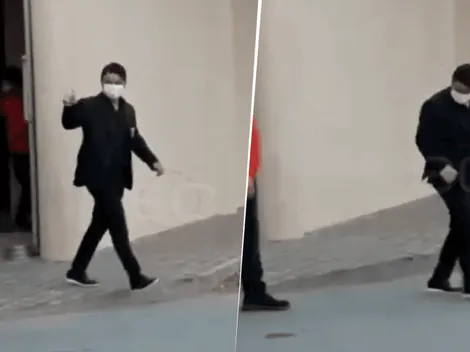VIDEO | El blooper de Gallardo en la salida de River rumbo al estadio