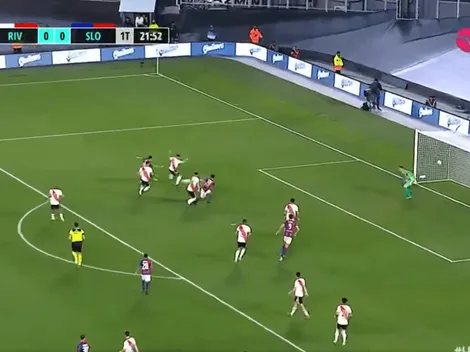 De un lateral, Fernández Mercau amargó a River y puso el 1 a 0 para San Lorenzo