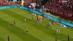 Alexis Castro puso el 1-0 en Santa Fe. (TNT Sports)