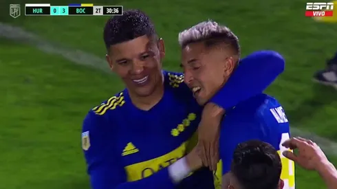 Marcos Rojo metió su primer gol en Boca. (ESPN)