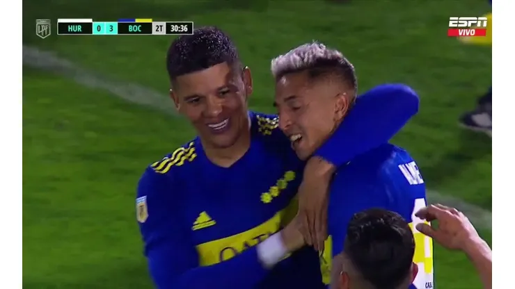 Marcos Rojo metió su primer gol en Boca. (ESPN)