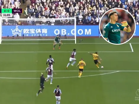 VIDEO | Tremenda atajada del Dibu Martínez en la agónica derrota del Aston Villa