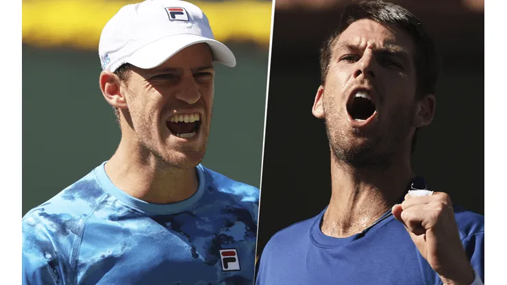 Diego Schwartzman vs. Cameron Norrie por el Masters 1000 de Indian Wells. (Fotos: Getty Images).