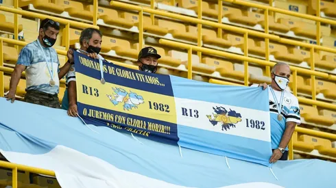 Veteranos de la Guerra de Malvinas en La Bombonera (Foto: Getty Images)