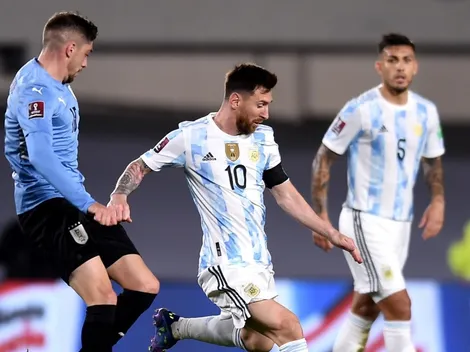 La foto viral de Messi durante el partido de Argentina ante Uruguay