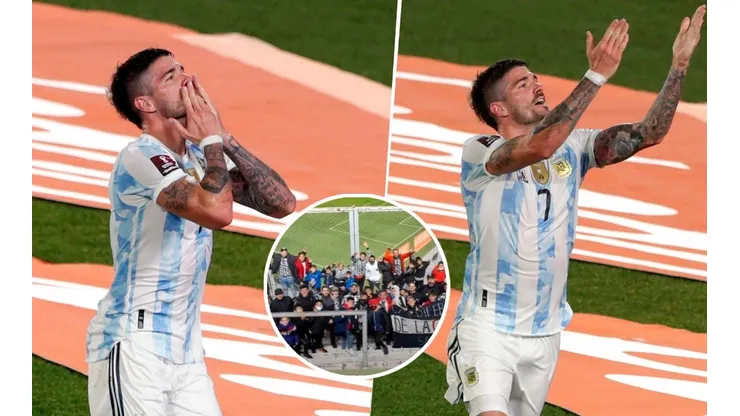 La historia detrás del festejo de Rodrigo De Paul en su gol vs. Uruguay (Fotos: Getty Images)
