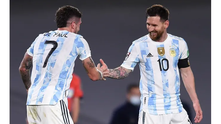 Rodrigo De Paul y Lionel Messi, Selección Argentina (Foto: Getty Images)