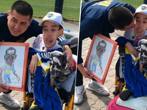 VIDEO | El enorme gesto de Riquelme en el Predio de Boca con un hincha