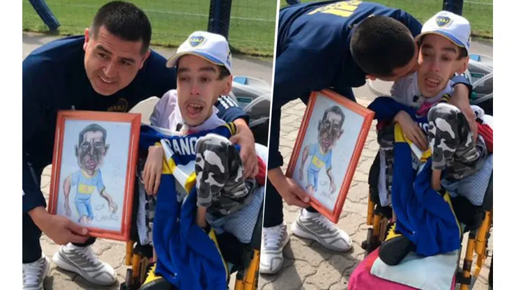 VIDEO | El enorme gesto de Riquelme en el Predio de Boca con un hincha