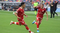 César Ibáñez metió el gol de la fecha y le dio el triunfo a Huracán. (Prensa Huracán)