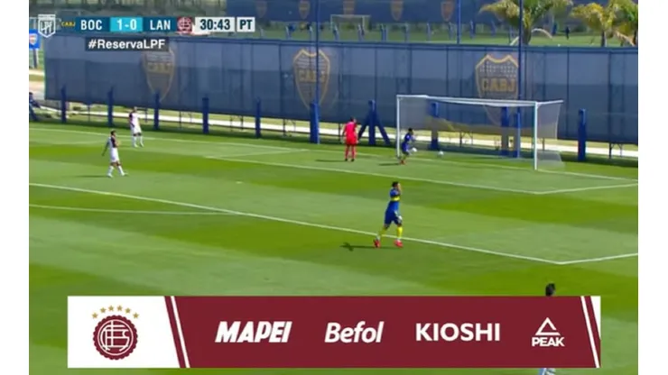 Zalazar marcó el segundo gol de Boca.
