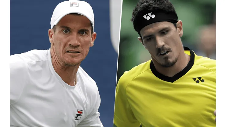 Facundo Bagnis vs. Emilio Gómez. (Fotos: Getty Images).
