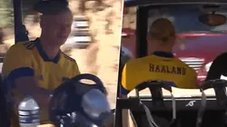 Haaland, de paseo y con la de Boca.