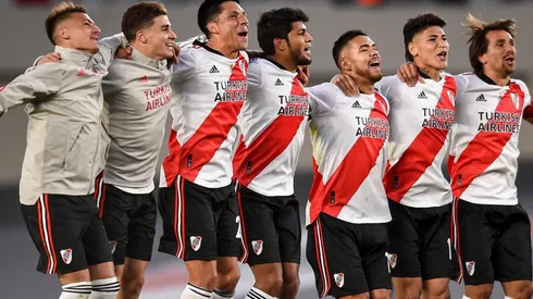 Jugadores de River festejando el triunfo en el Superclásico (Foto: Getty)