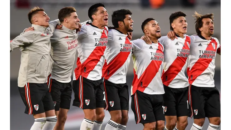Jugadores de River festejando el triunfo en el Superclásico (Foto: Getty)