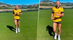 Haaland se mostró con la camiseta de Boca para el delirio de los hinchas