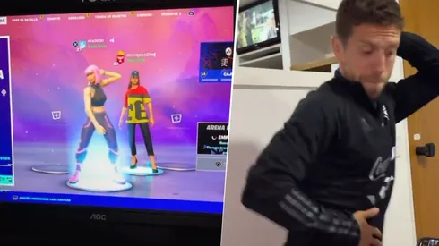 Papu Gómez ya hace de las suyas en Ezeiza.