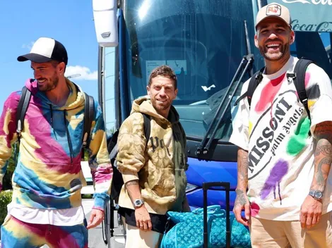 De Paul llegó a Ezeiza con un look exótico y explotaron los memes