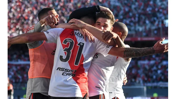 El festejo de los jugadores de River.