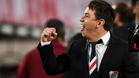 La alegría de Marcelo Gallardo post Superclásico.